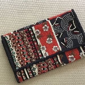 NWOT ANTHROPOLOGIE BEADED CLUTCH SHOULDER BAG